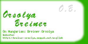 orsolya breiner business card